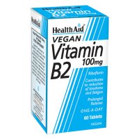 HealthAid Vitamin B2 (Riboflavin) 100mg S/R (verz. Freisetzung) 60 Tabletten (vegan)