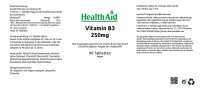 HealthAid Vitamin B3 (Niacinamide) 250mg S/R (verz. Freisetzung) 90 Tabletten