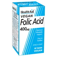 HealthAid Folic Acid 400mcg (Folsäure) 90 veg. Tabletten (vegan)