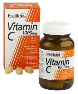 HealthAid Vitamin C 1000mg S/R  (verz. Freisetzung) 100 Tabletten (vegan)