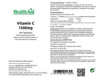 HealthAid Vitamin C 1500mg Prolonged Release (verz. Freisetzung) 100 Tabletten (vegan)