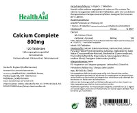 HealthAid Calcium Complete 800mg 120 Tabletten (vegan)