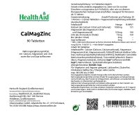 HealthAid Calmagzinc (Cal, Mag, Zinc, Boron) 90 Tabletten (vegan)