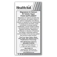HealthAid Magnesium & Calcium 90 Tabletten (vegan)