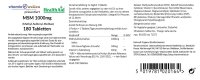 HealthAid MSM 1000mg (Methyl-Sulfonyl-Methan) 180 Tabletten