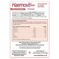 HealthAid Haemovit® Plus Blister (Iron, Vit B12, Vit B6, Folic Acid ++) 30 Kapseln