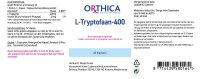 Orthica L-Tryptofaan-400 [L-Tryptophan] 60 Kapseln