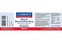 Lamberts Natural Beta Carotene 15mg with Mixed...