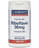 Lamberts Riboflavin 50mg (Vitamin B2) 100 veg. Kapseln LB