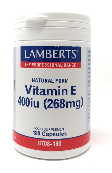 Lamberts Natural Form Vitamin E 400iu 180 Softgels