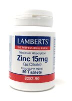 Lamberts Zinc [Zink] (as Citrate) 15mg 90 Tabletten