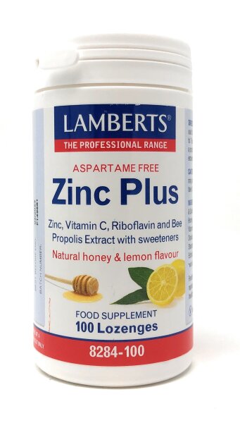 Lamberts Zinc Plus [Zink, Vitamin C, Propolis] 100 Lutsch-Pastillen