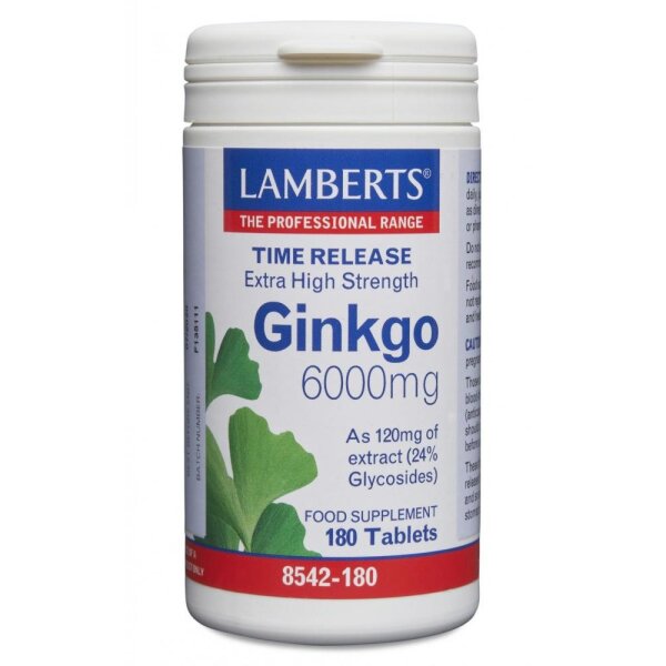 Lamberts Ginkgo 6000mg Time Release Extra High Strenght 180 Tabletten