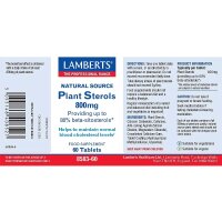 Lamberts Healthcare Plant Sterols [Pflanzensterole] 800mg 60 Tabletten