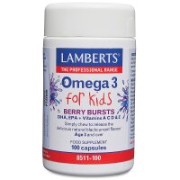 Lamberts Omega 3 for Kids Berry Bursts 100 kaubare Softgels