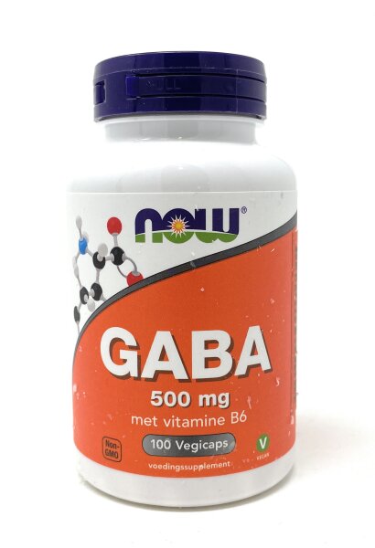 NOW Foods GABA 500mg met Vitamine B6 100 veg. Kapseln (vegan)
