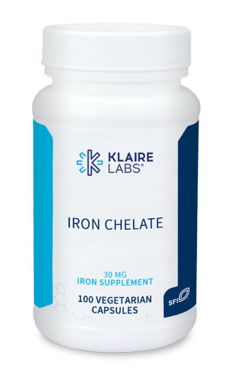 Klaire Labs Iron Chelate (chelatiertes Eisen) 100 veg. Kapseln