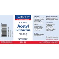 Lamberts Acetyl-L-Carnitine 500mg 60 veg. Kapseln