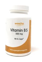 woscha Vitamin B5 500mg 90 Embo-Caps (75g) (vegan)