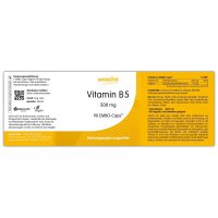 woscha Vitamin B5 500mg 90 Embo-Caps (75g) (vegan)